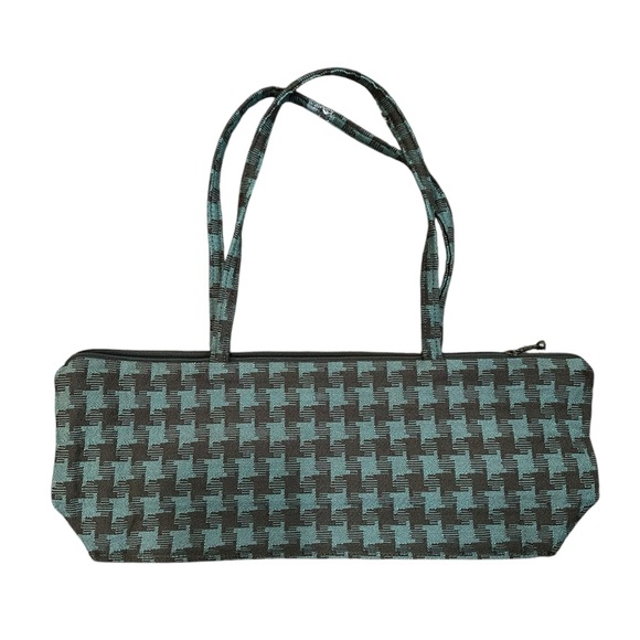Maruca hand bag, green and brown checkered tweed, made in Boulder, Colorado - Picture 2 of 8